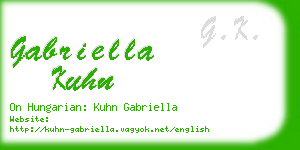 gabriella kuhn business card